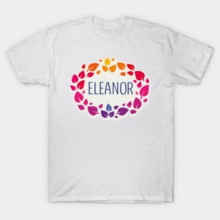 Eleanor name with colorful leaves T-Shirt